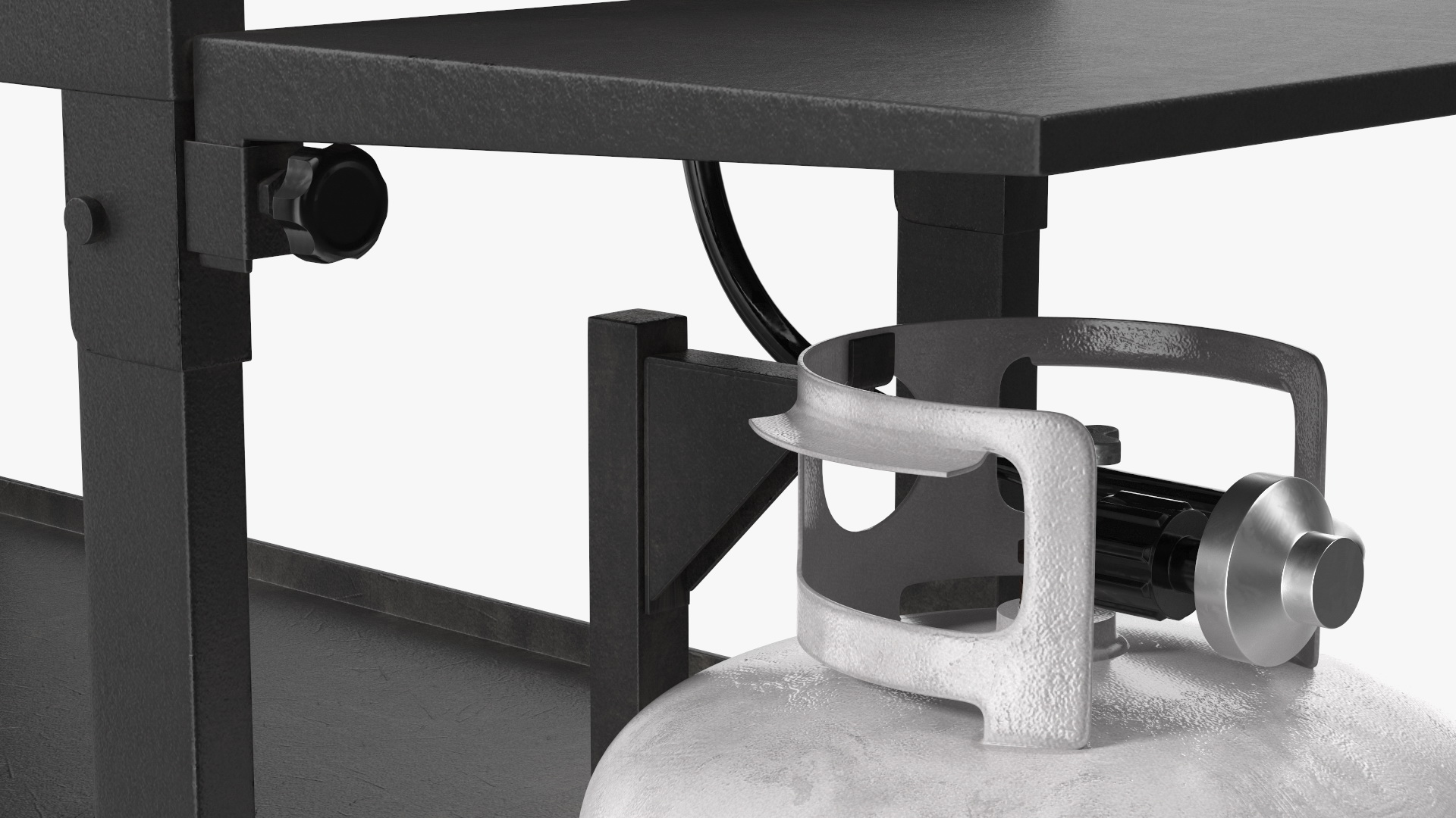 3D Flat Top Griddle Station with Gas Cylinder Dusty model