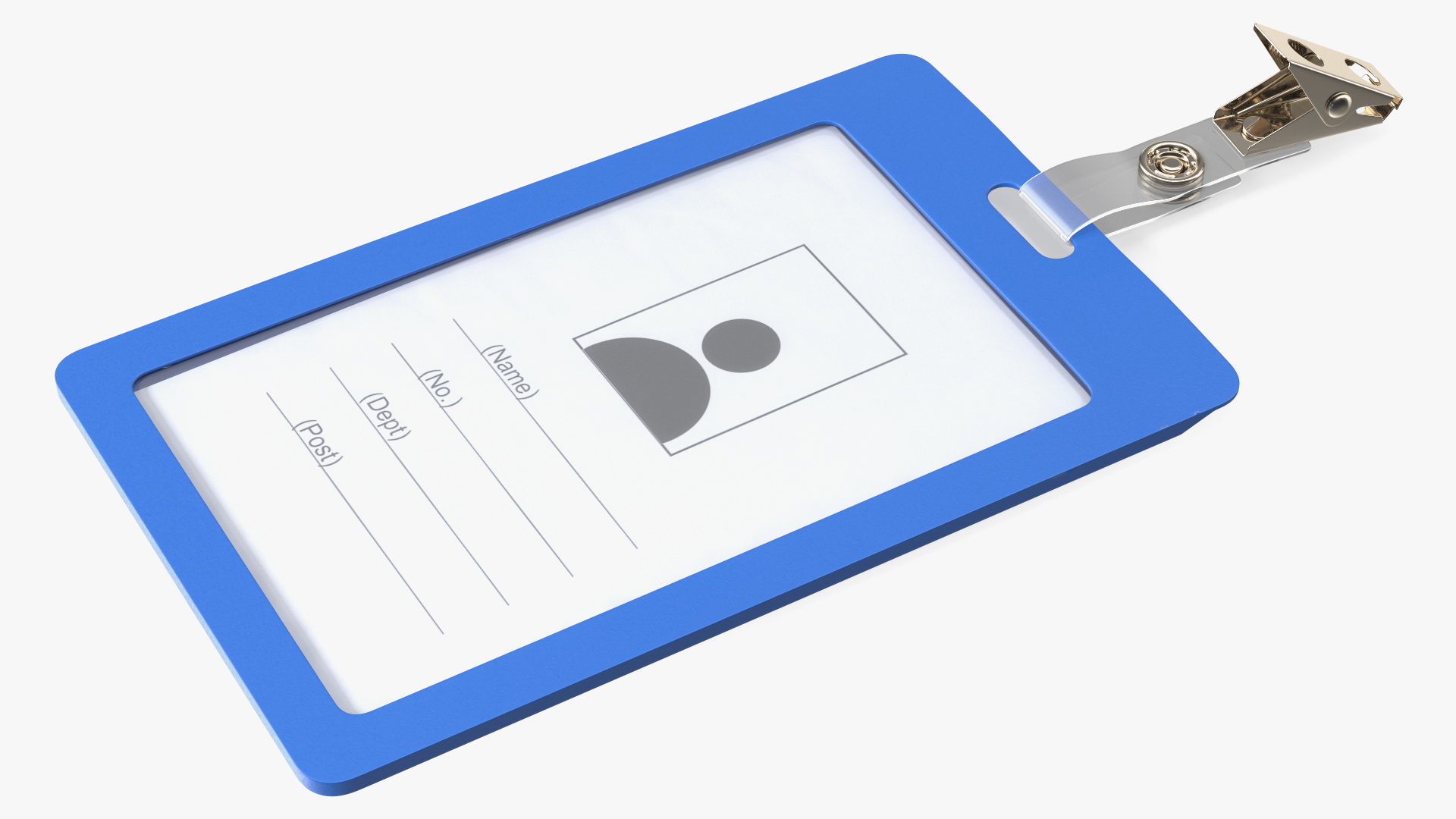 3D Enclosed Vertical ID Badge Card Holder model
