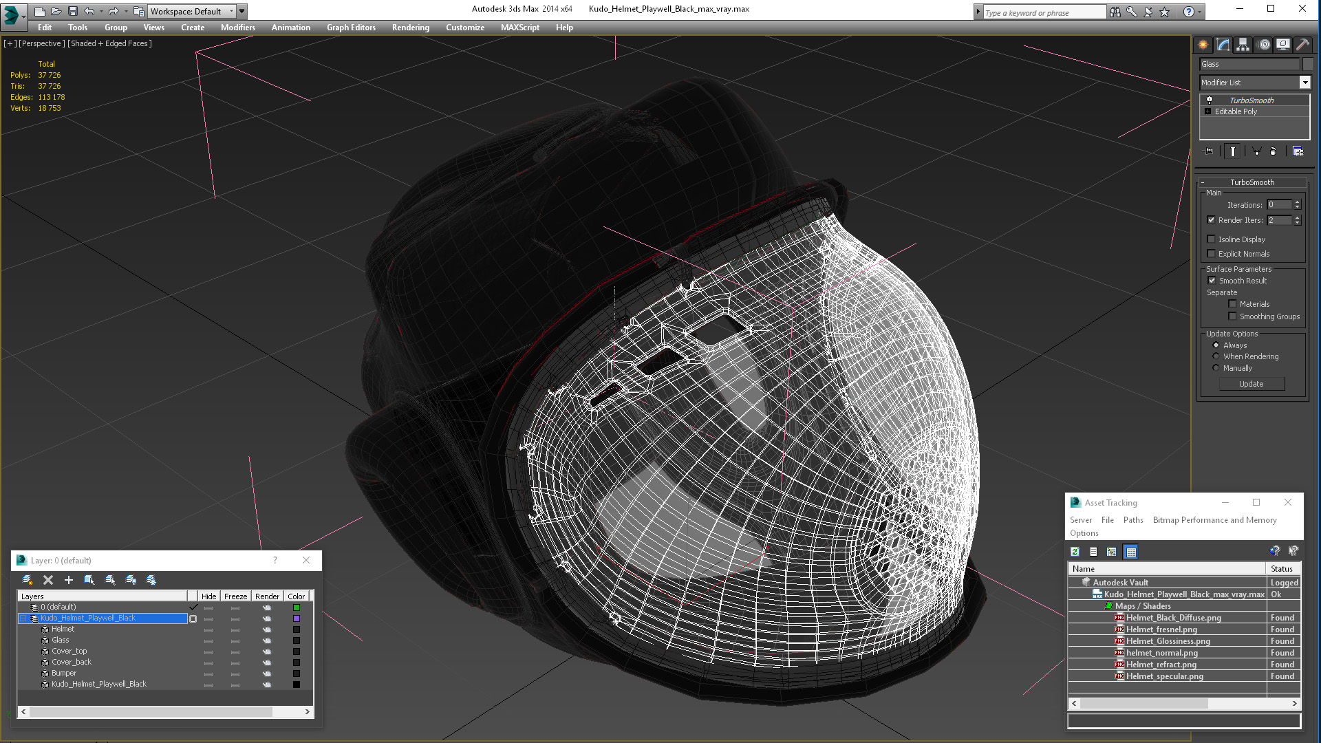 3D Kudo Helmet Playwell Black
