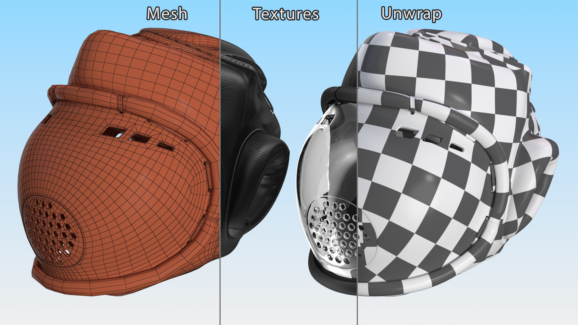 3D Kudo Helmet Playwell Black