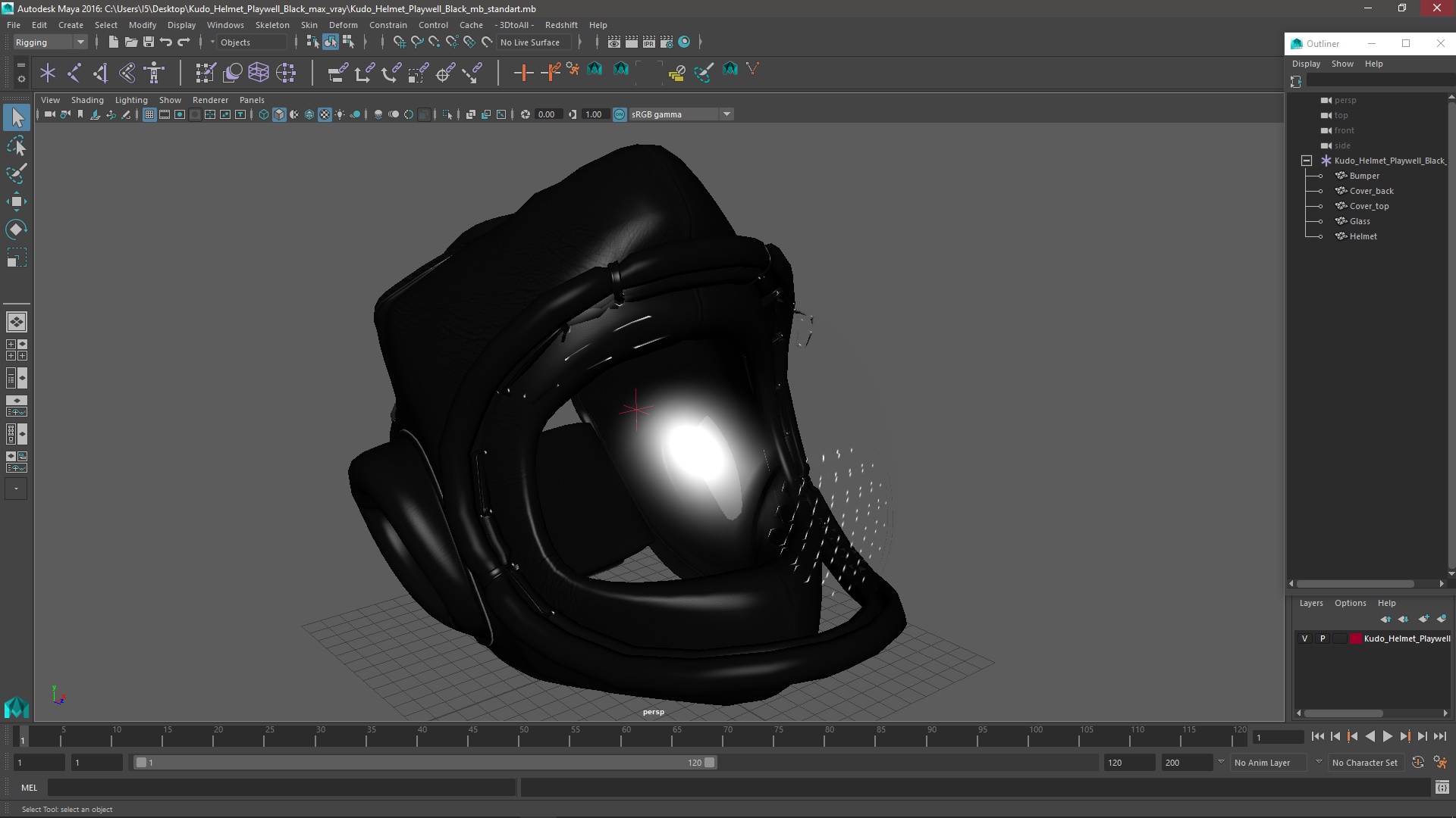 3D Kudo Helmet Playwell Black