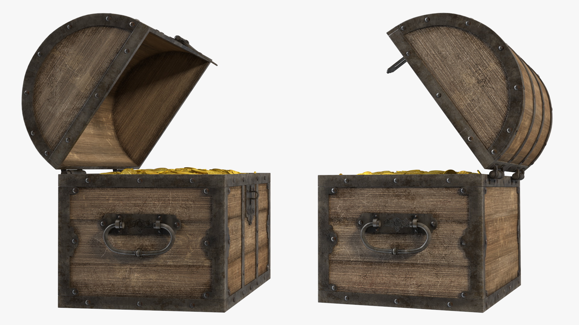 3D model Treasure Chest with Gold Coins