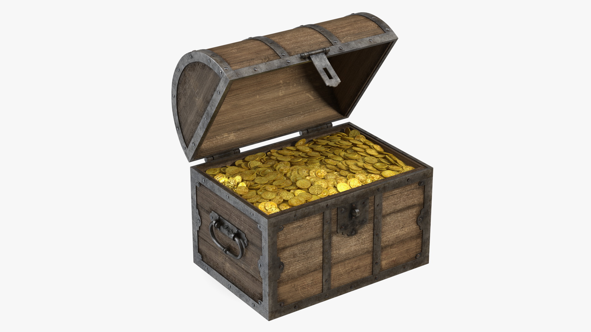 3D model Treasure Chest with Gold Coins