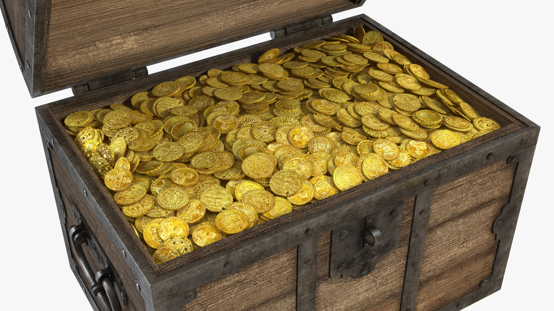 3D model Treasure Chest with Gold Coins