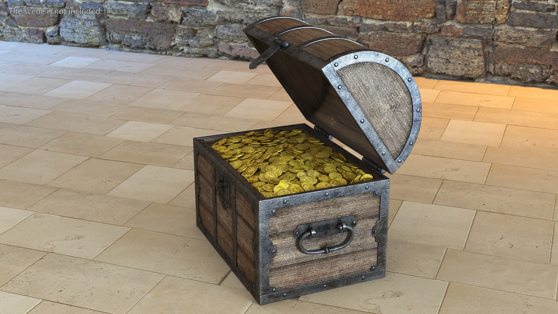 3D model Treasure Chest with Gold Coins