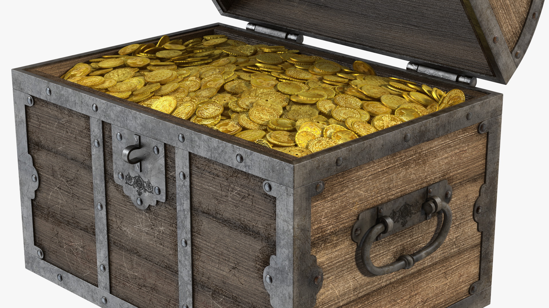 3D model Treasure Chest with Gold Coins