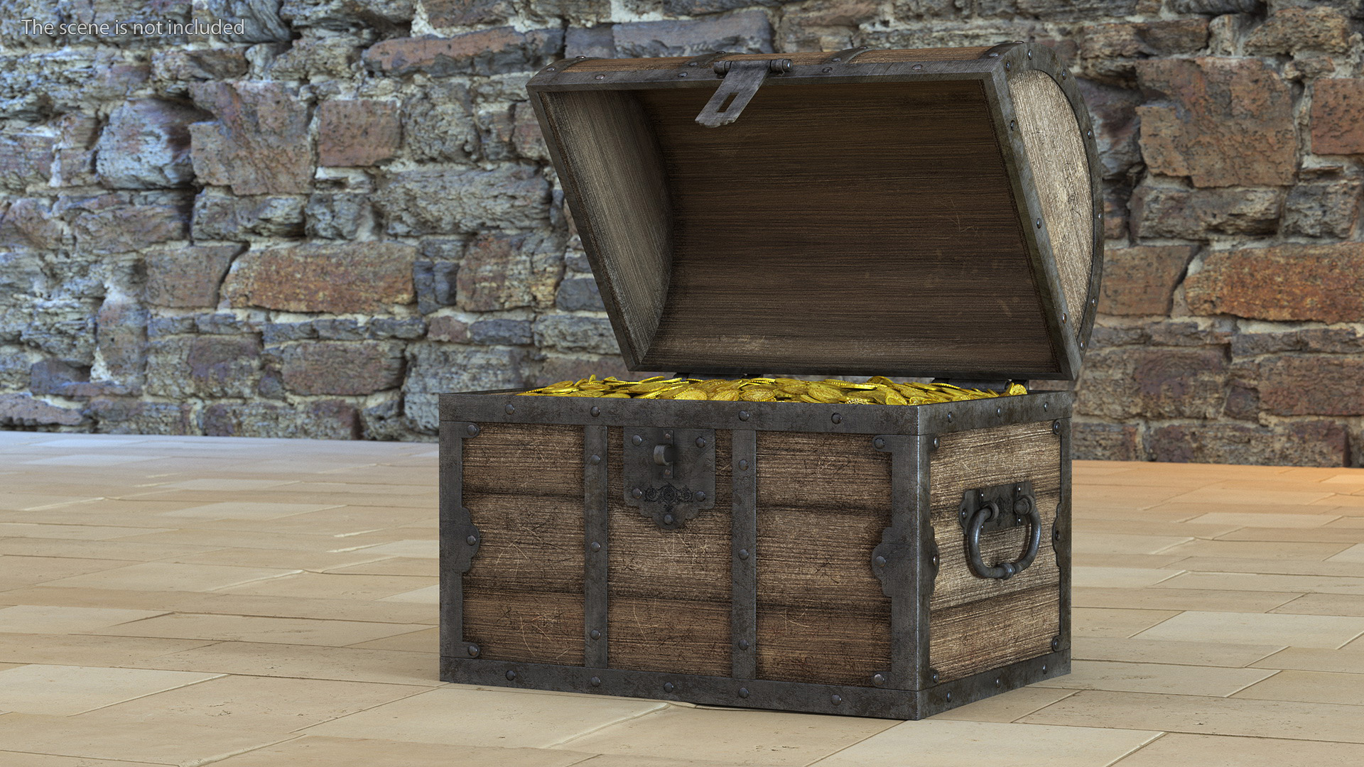3D model Treasure Chest with Gold Coins