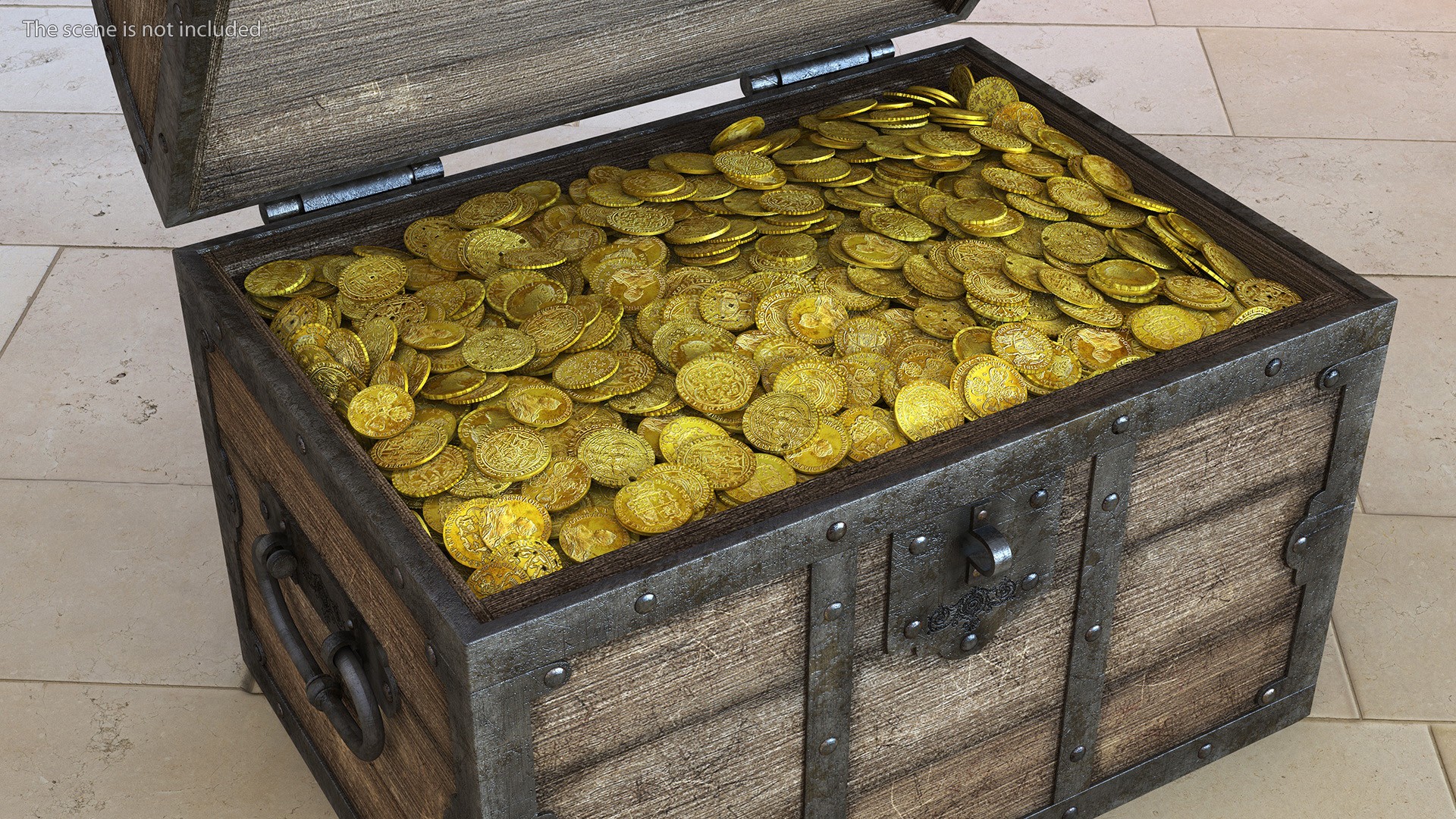 3D model Treasure Chest with Gold Coins