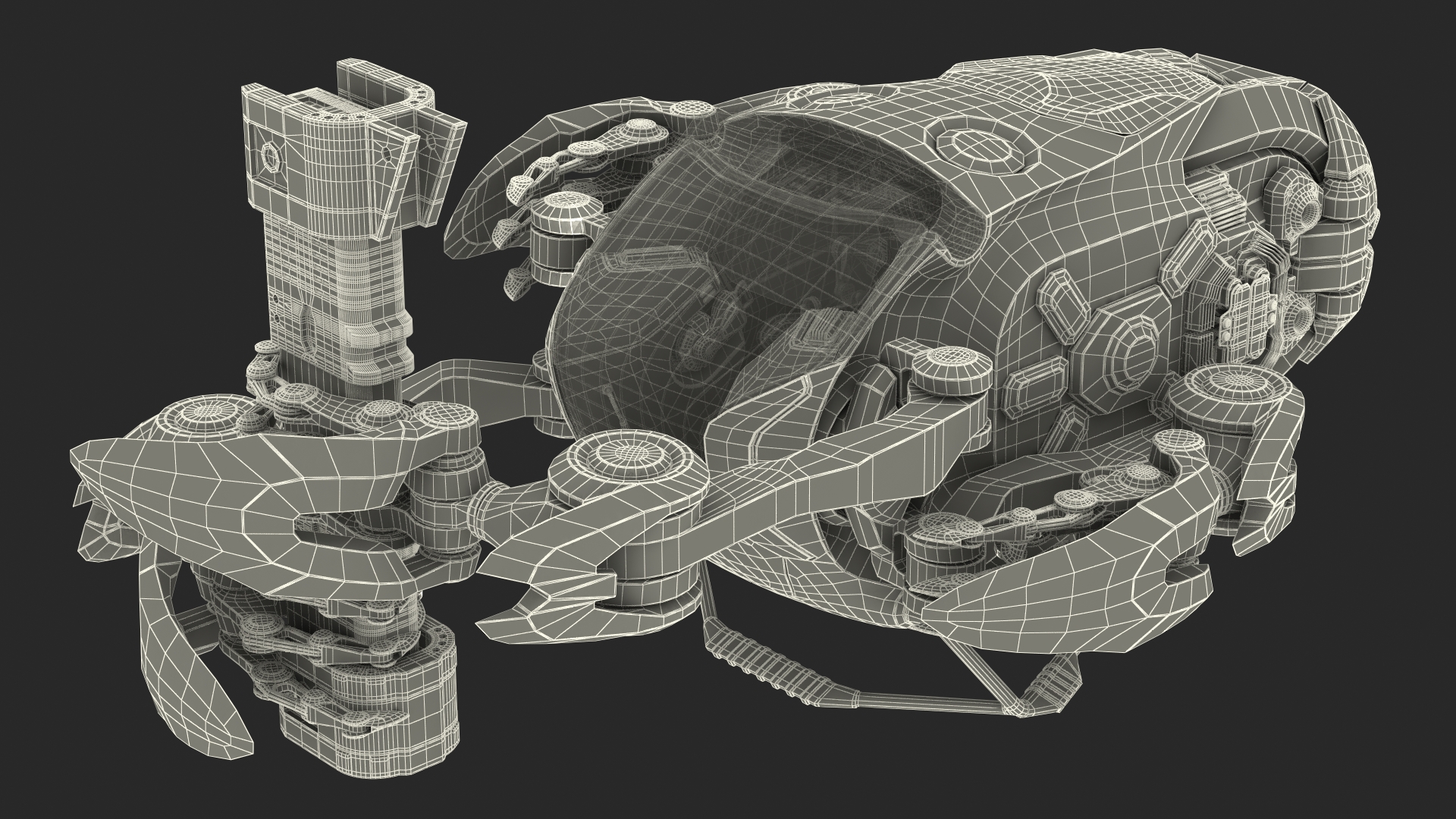 3D Sci Fi Repair Spaceship model