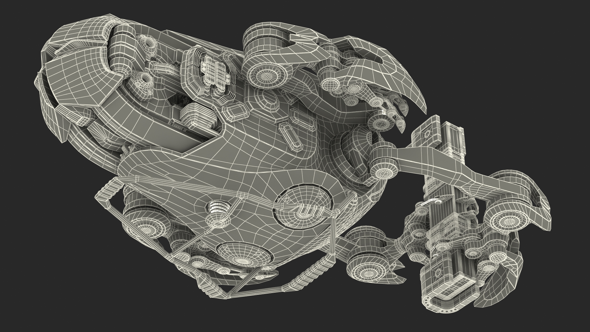 3D Sci Fi Repair Spaceship model