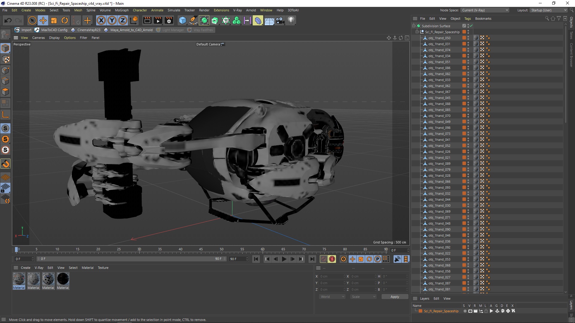 3D Sci Fi Repair Spaceship model