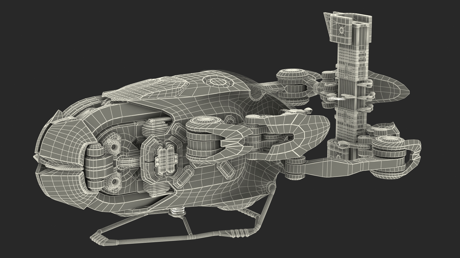 3D Sci Fi Repair Spaceship model