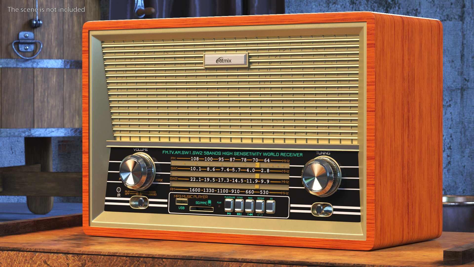 3D model Ritmix Vintage Radio