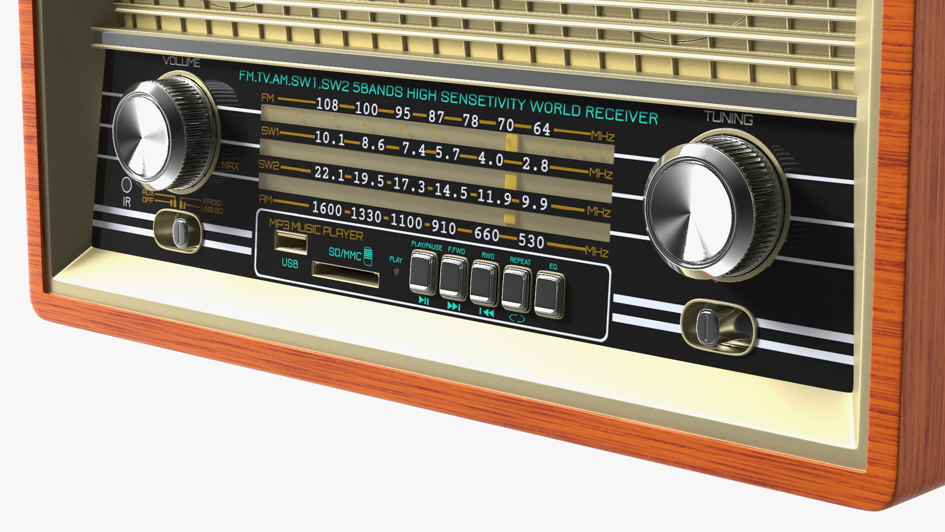 3D model Ritmix Vintage Radio