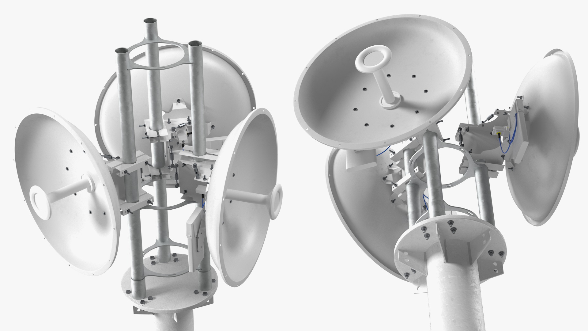 Directional 5GHz Dish Antenna on Pole 3D