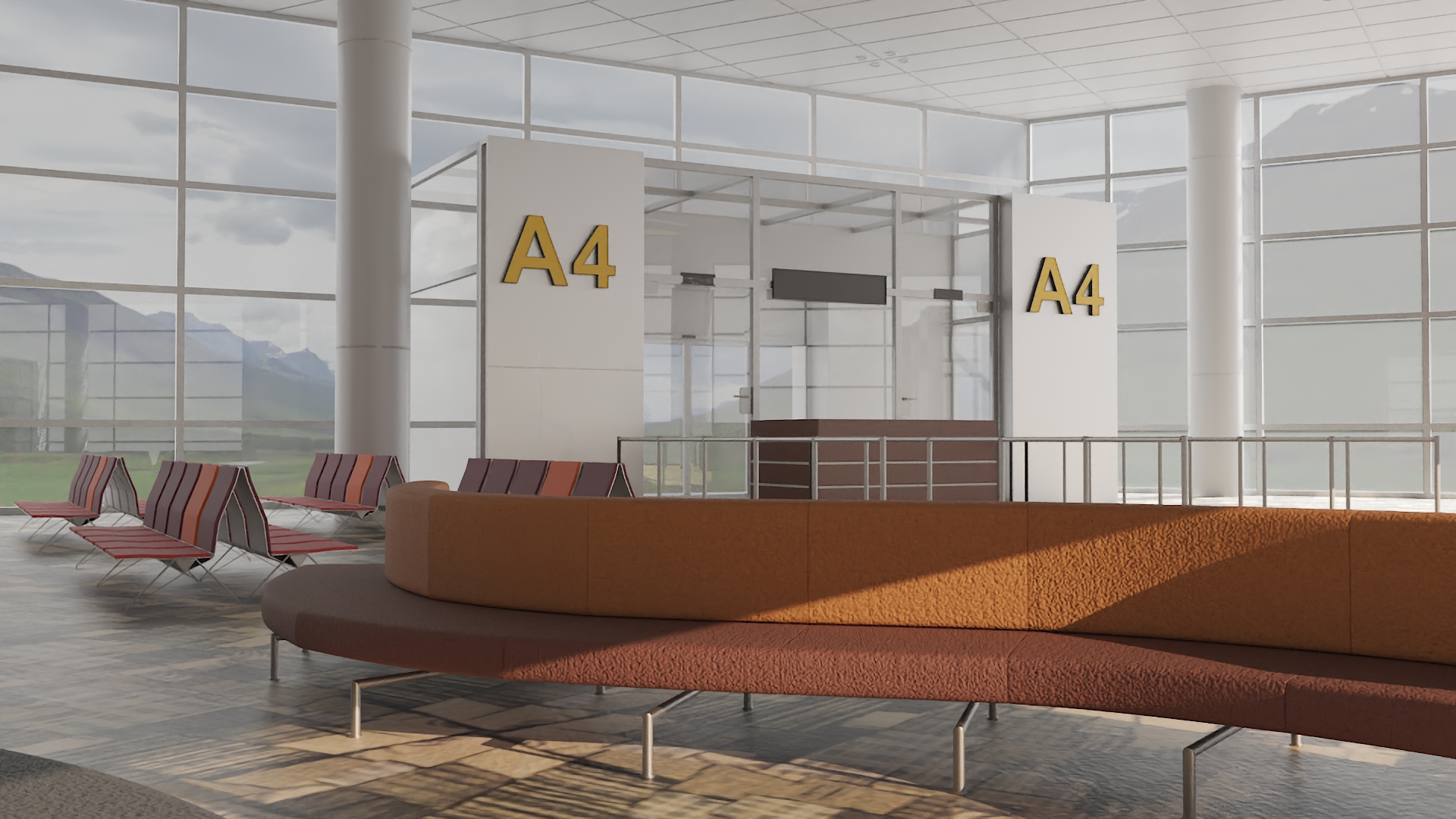 3D model Airport Departures Lounge