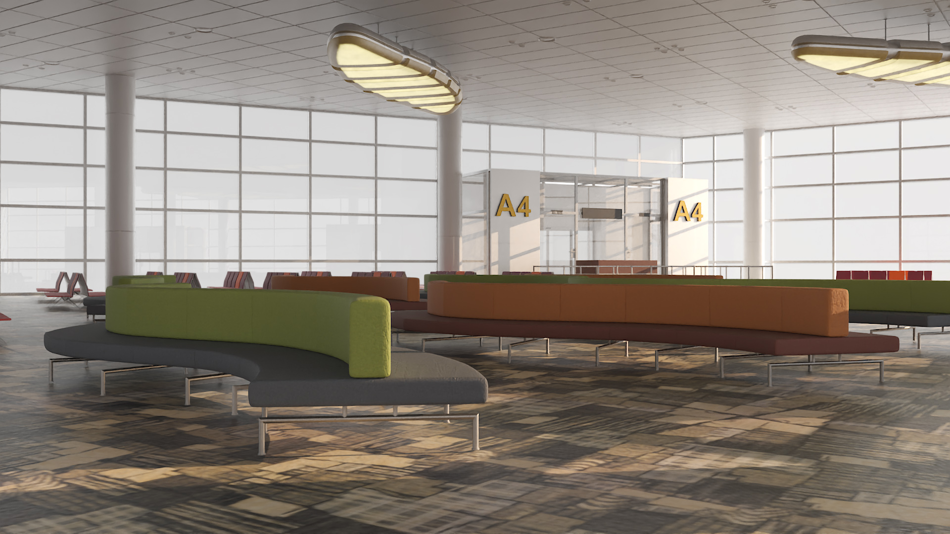 3D model Airport Departures Lounge