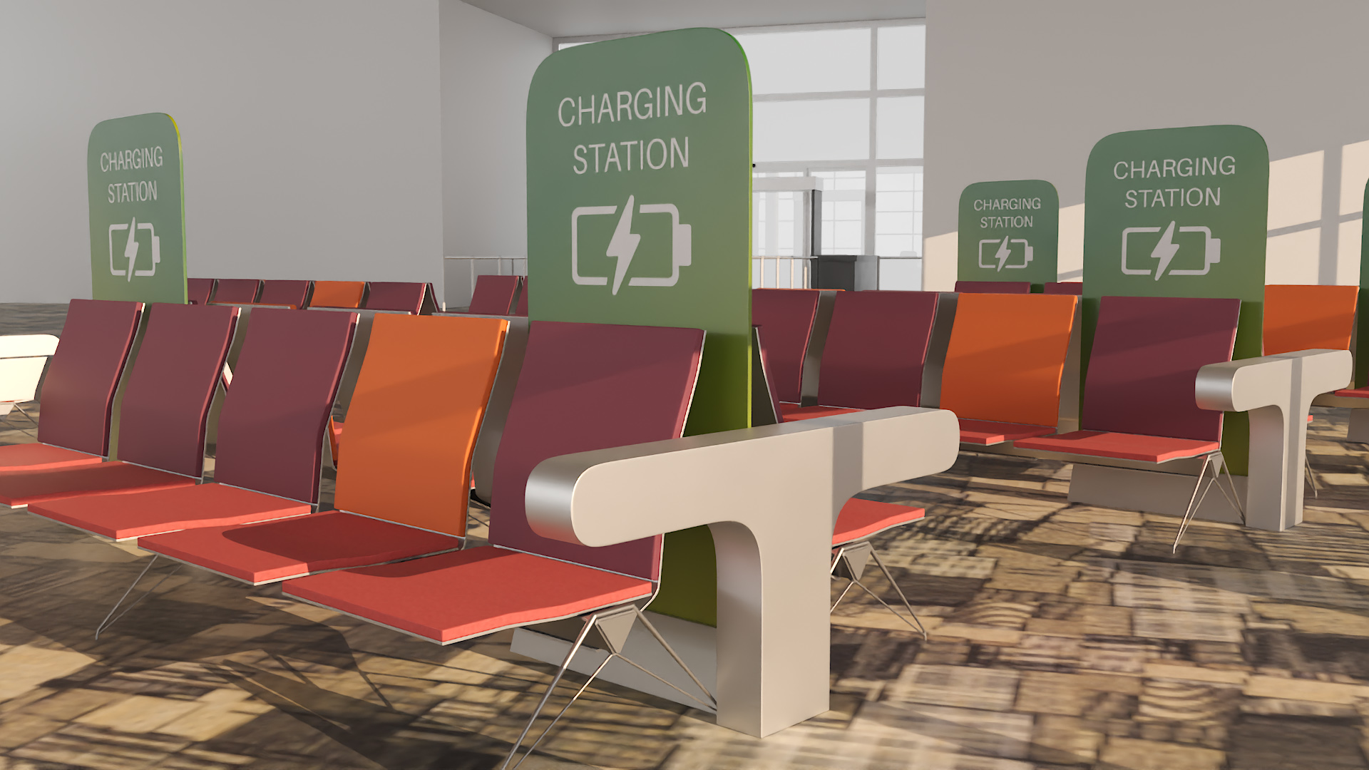 3D model Airport Departures Lounge