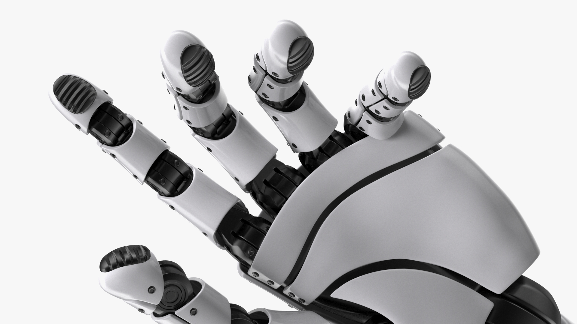3D model Cyborg Hand Touch Gesture