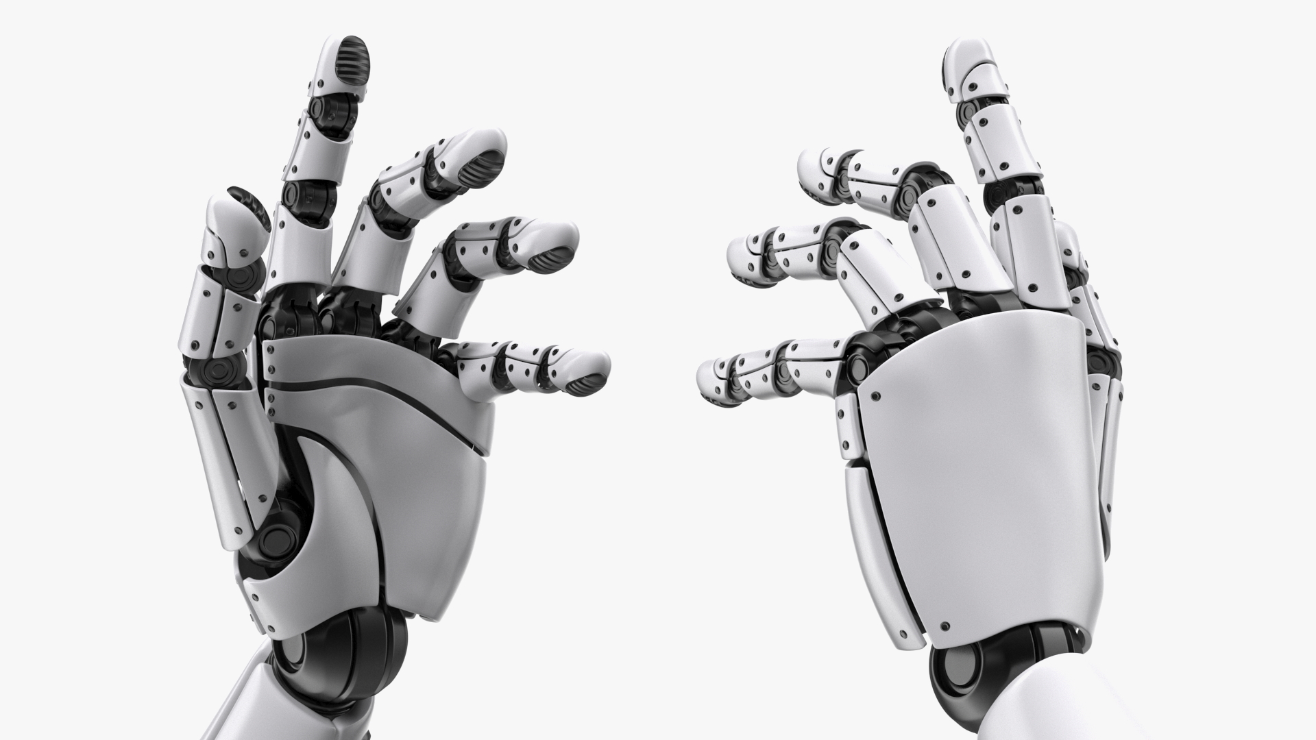 3D model Cyborg Hand Touch Gesture