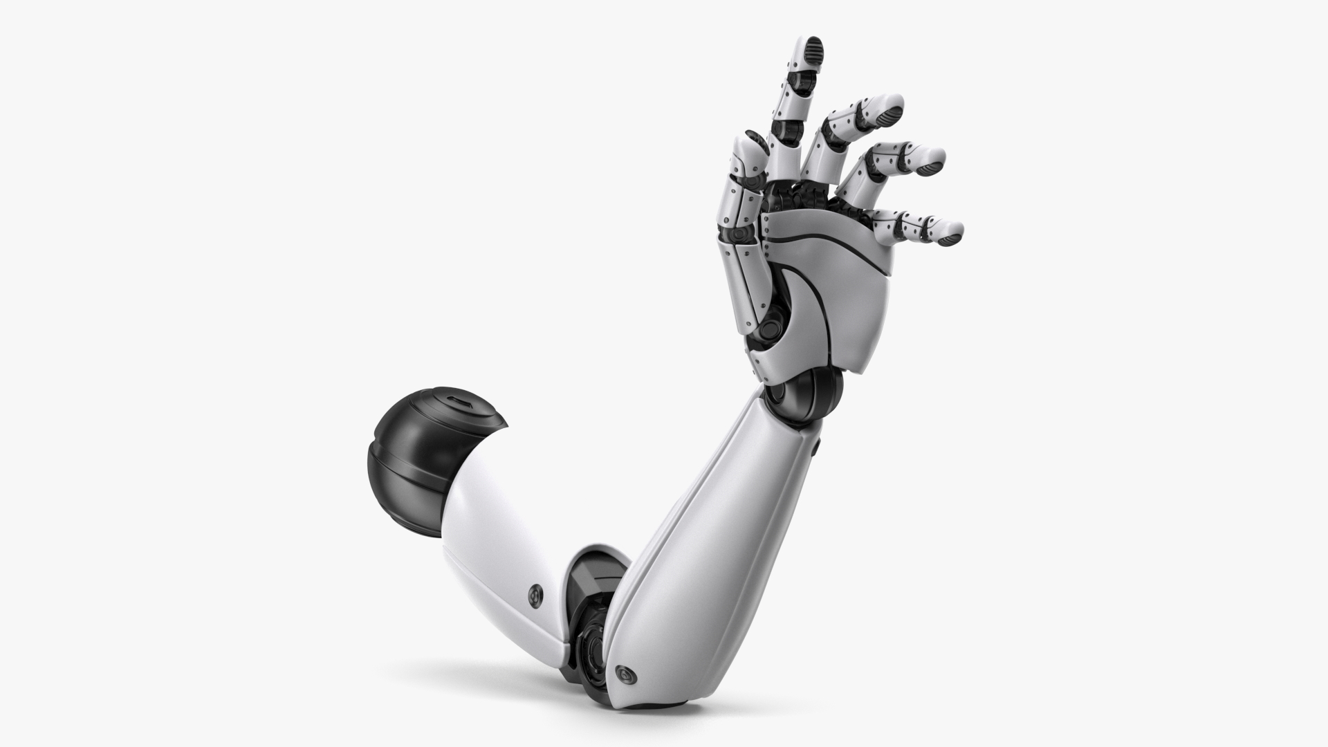 3D model Cyborg Hand Touch Gesture