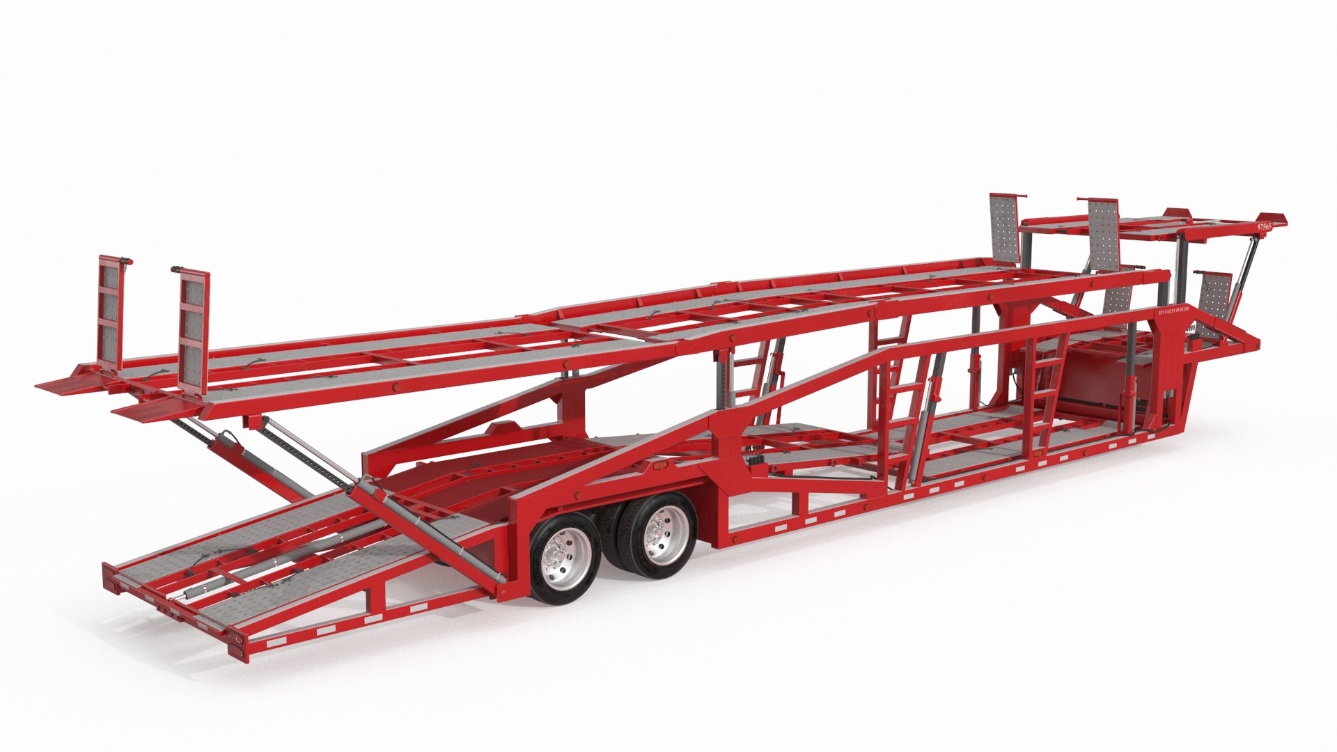 3D Mack CHU613 Truck with Sun Valley H5308 Car Carrier Rigged model