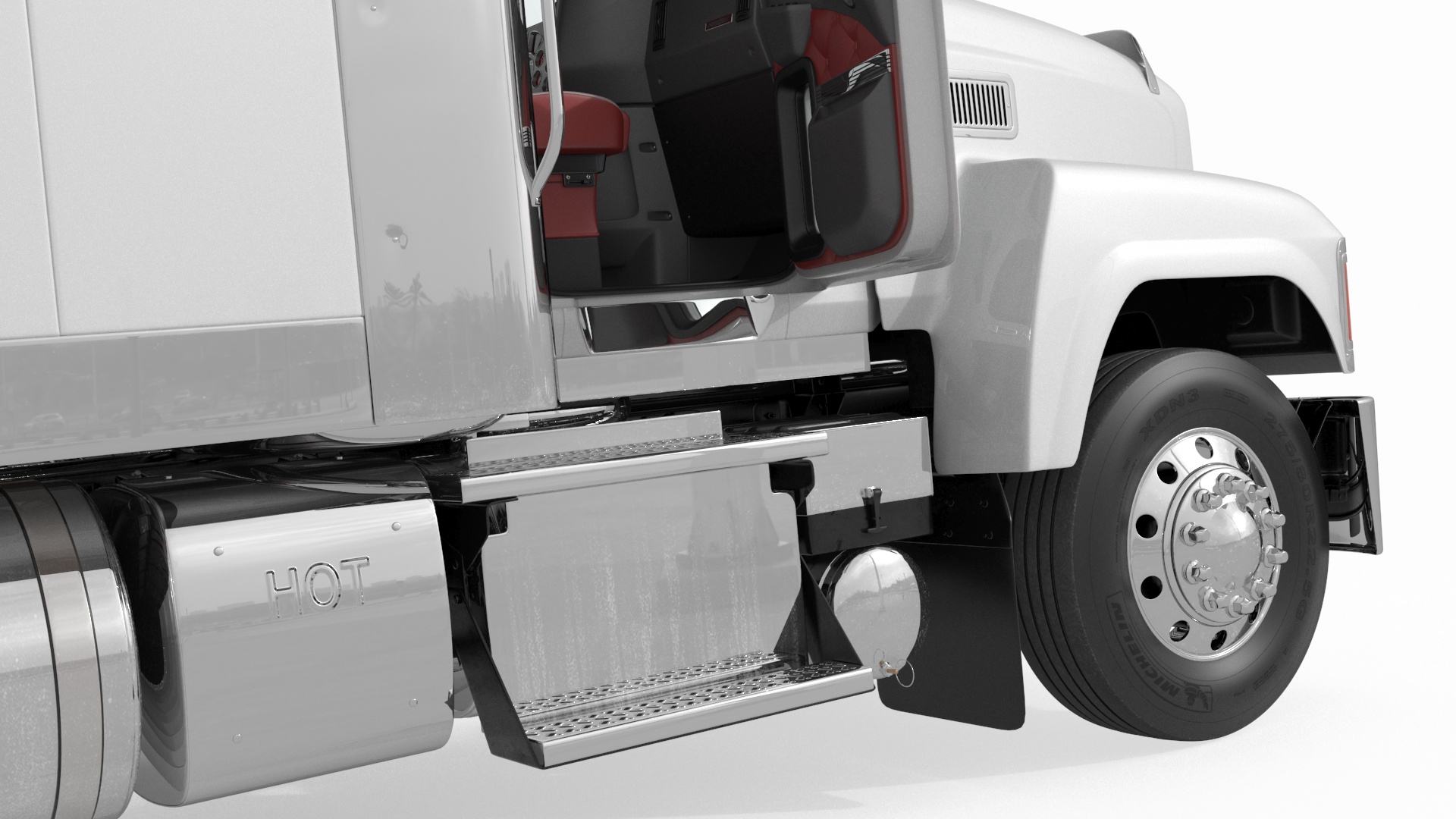 3D Mack CHU613 Truck with Sun Valley H5308 Car Carrier Rigged model
