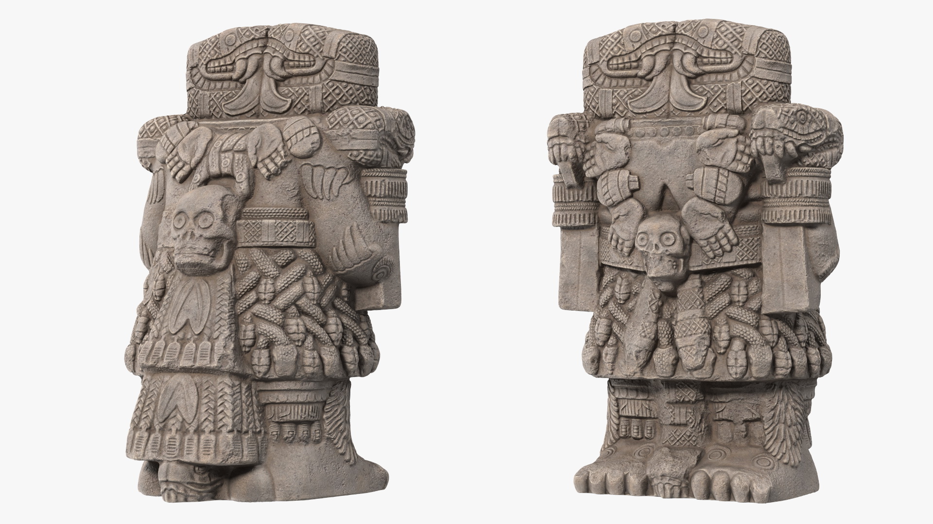 3D model Coatlicue Aztec Ancient Statue
