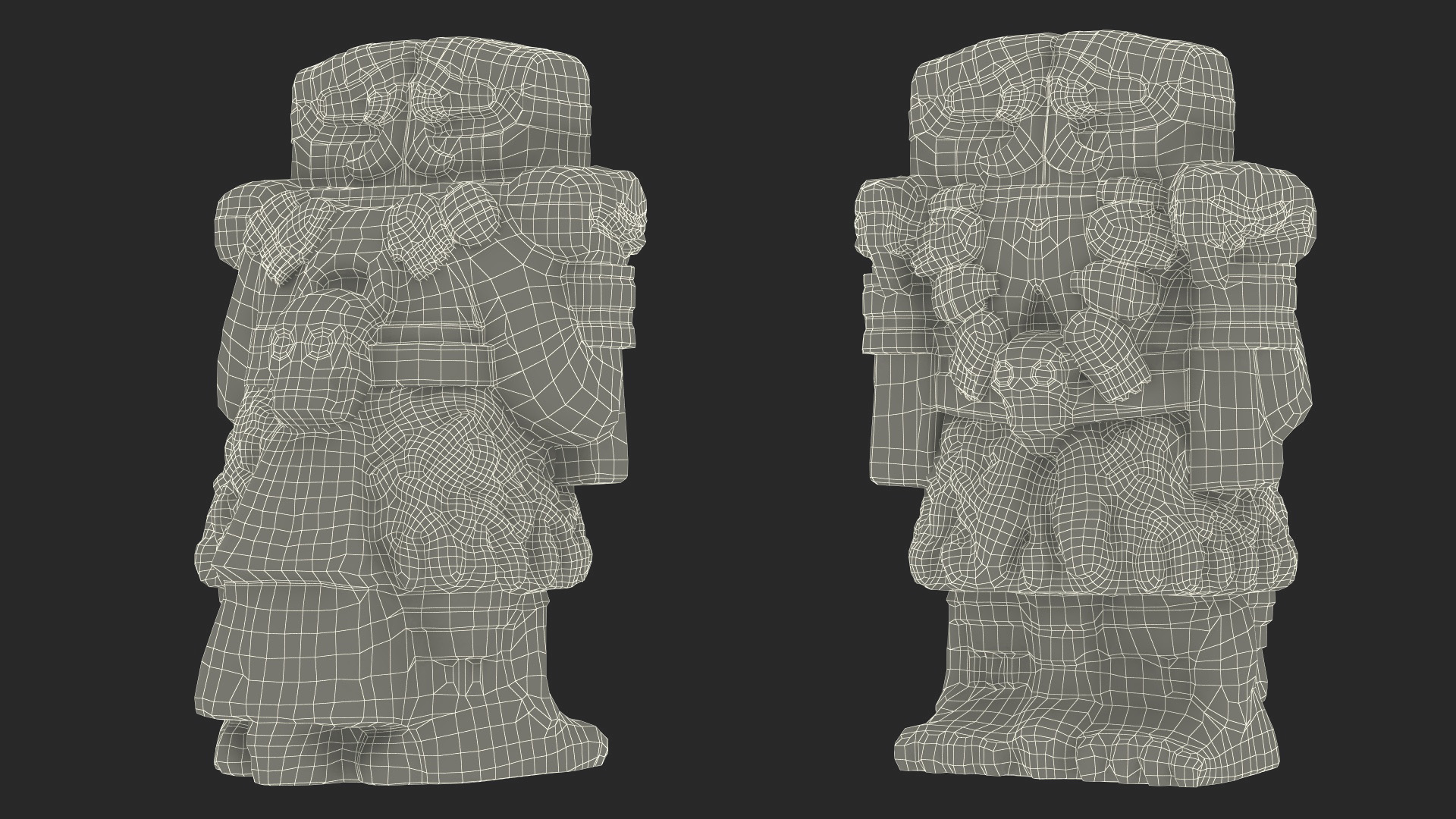 3D model Coatlicue Aztec Ancient Statue