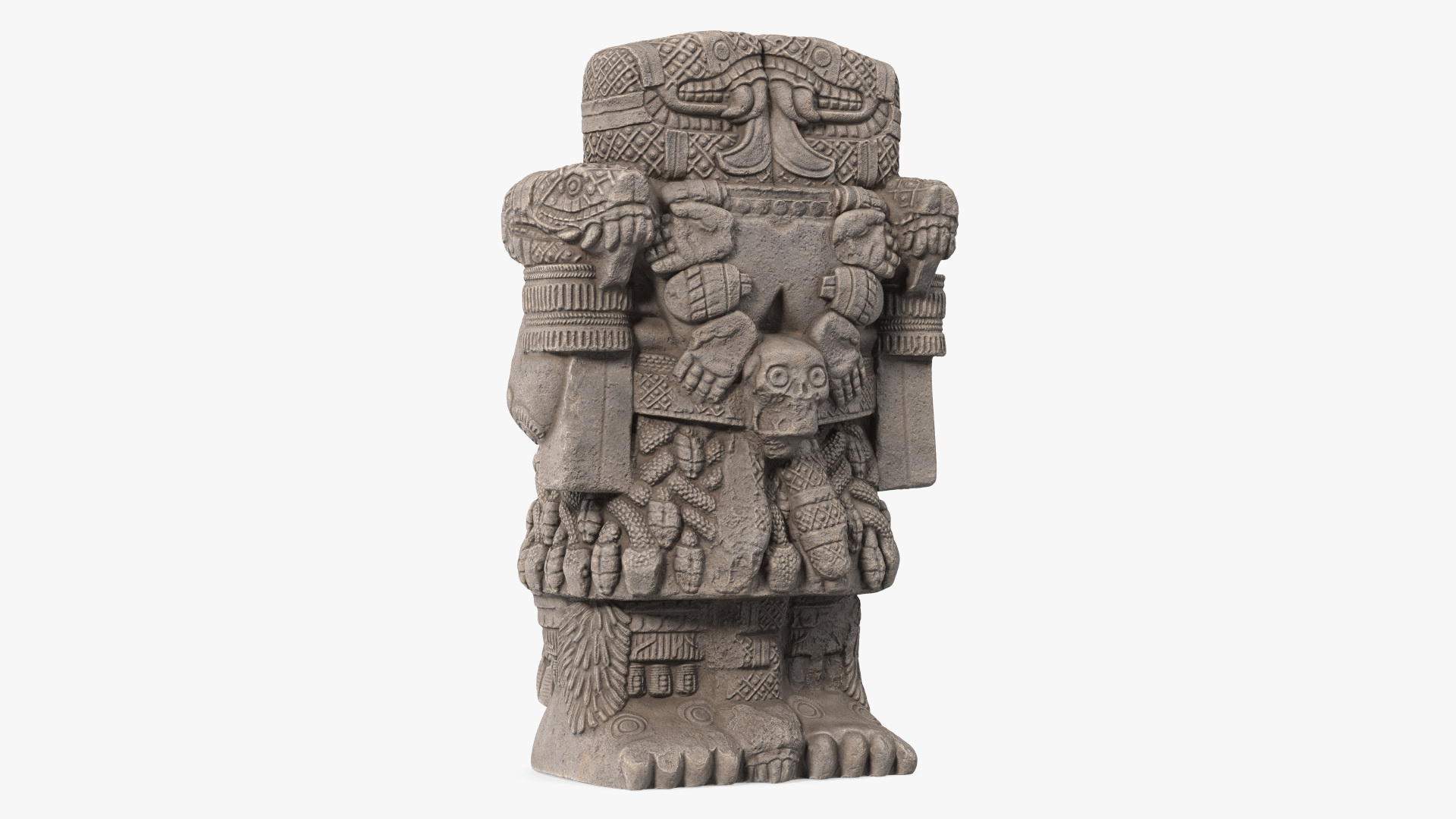 3D model Coatlicue Aztec Ancient Statue