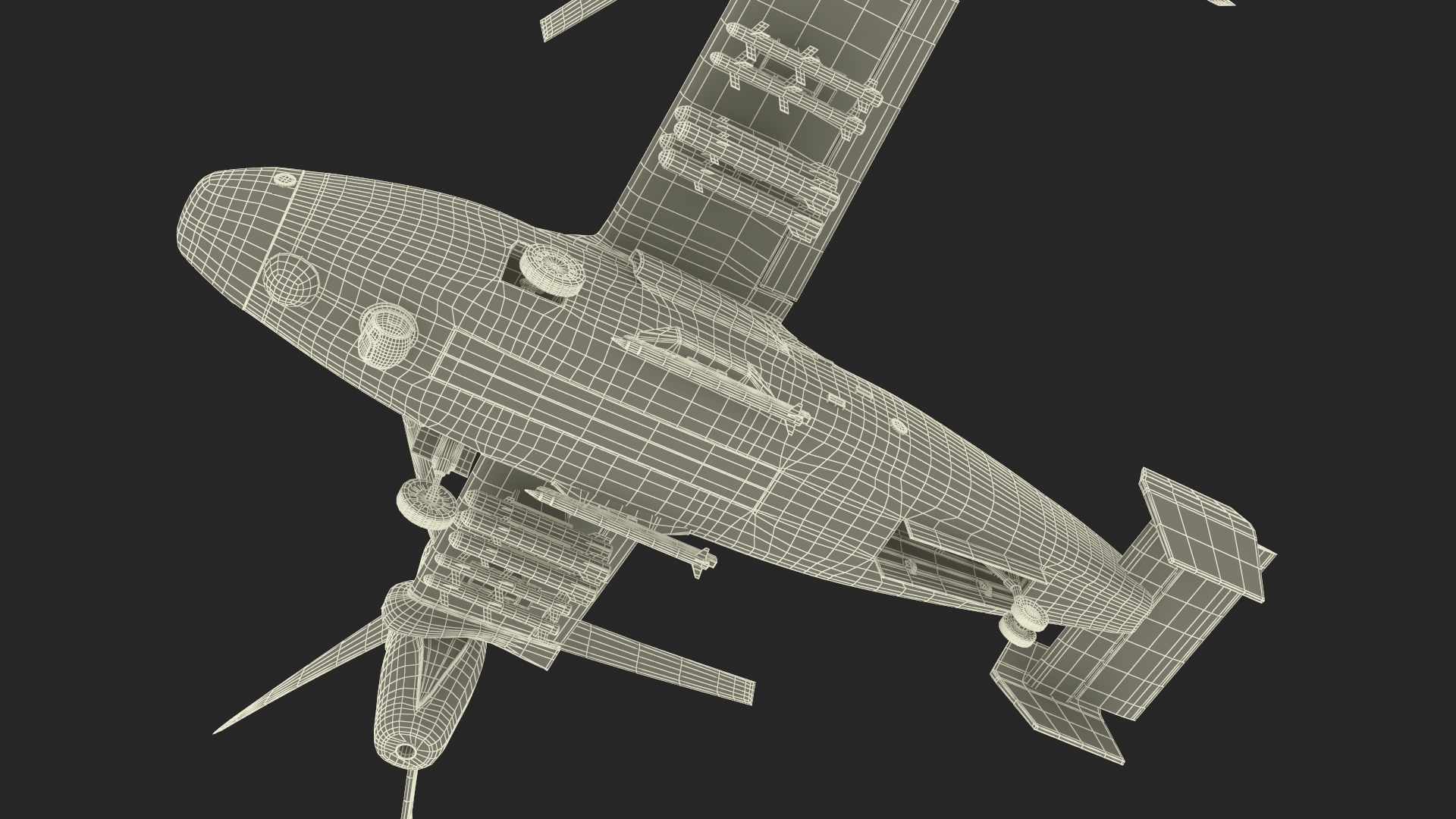 3D Combat Propeller Drone UAV