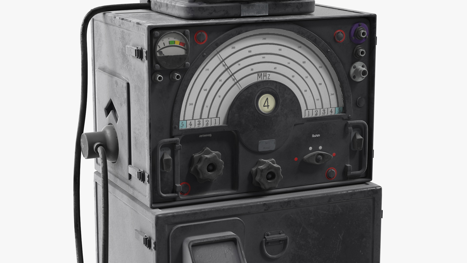 WW2 Radio Direction Finder Antenna with Amplifier 3D model