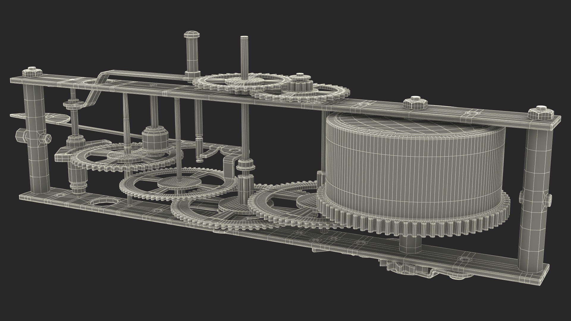 3D Golden Clockwork Gear