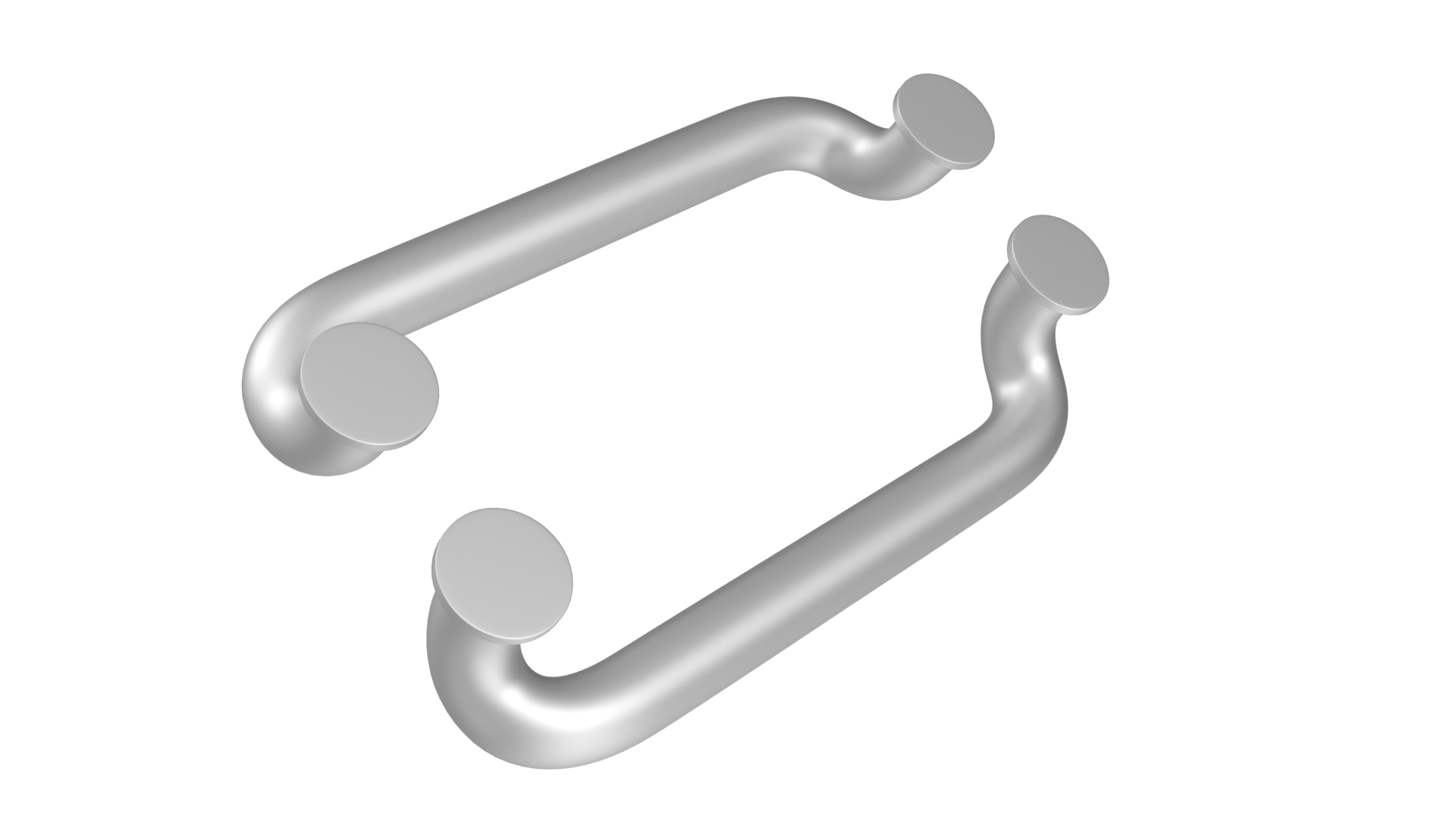 3D Door Handles Vintage Metal