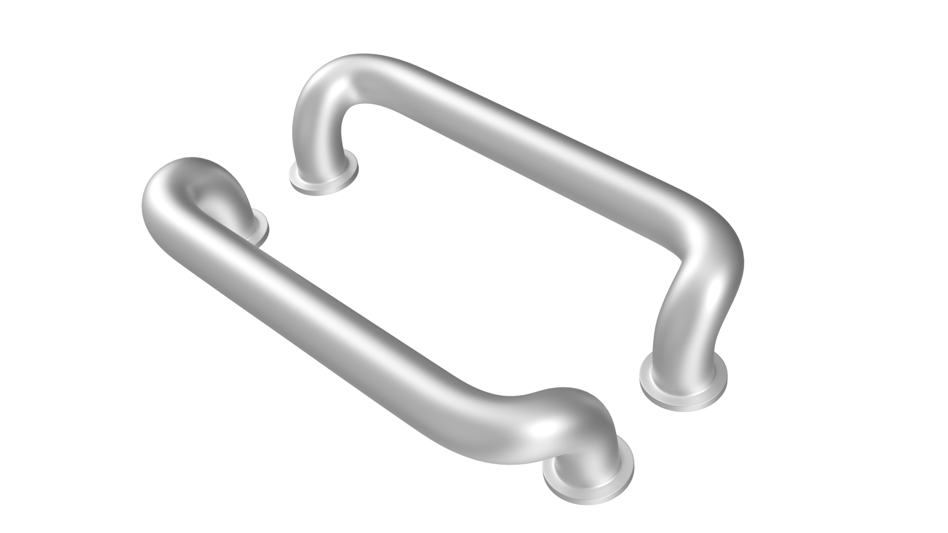 3D Door Handles Vintage Metal