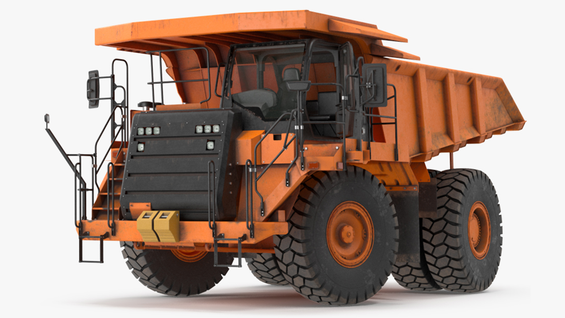 Off Highway Dump Truck Dirty Rigged for Cinema 4D 3D model