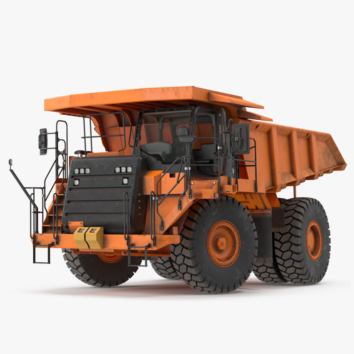 Off Highway Dump Truck Dirty Rigged for Cinema 4D 3D model