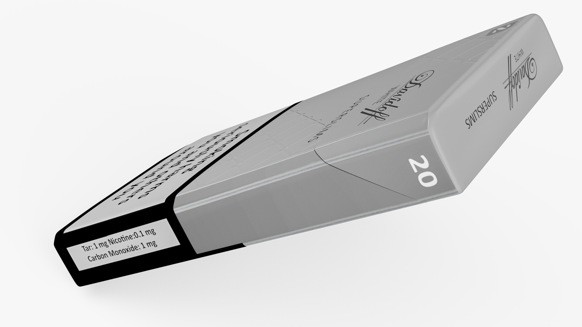 Pack of Cigarettes Davidoff White Super Slim 3D model