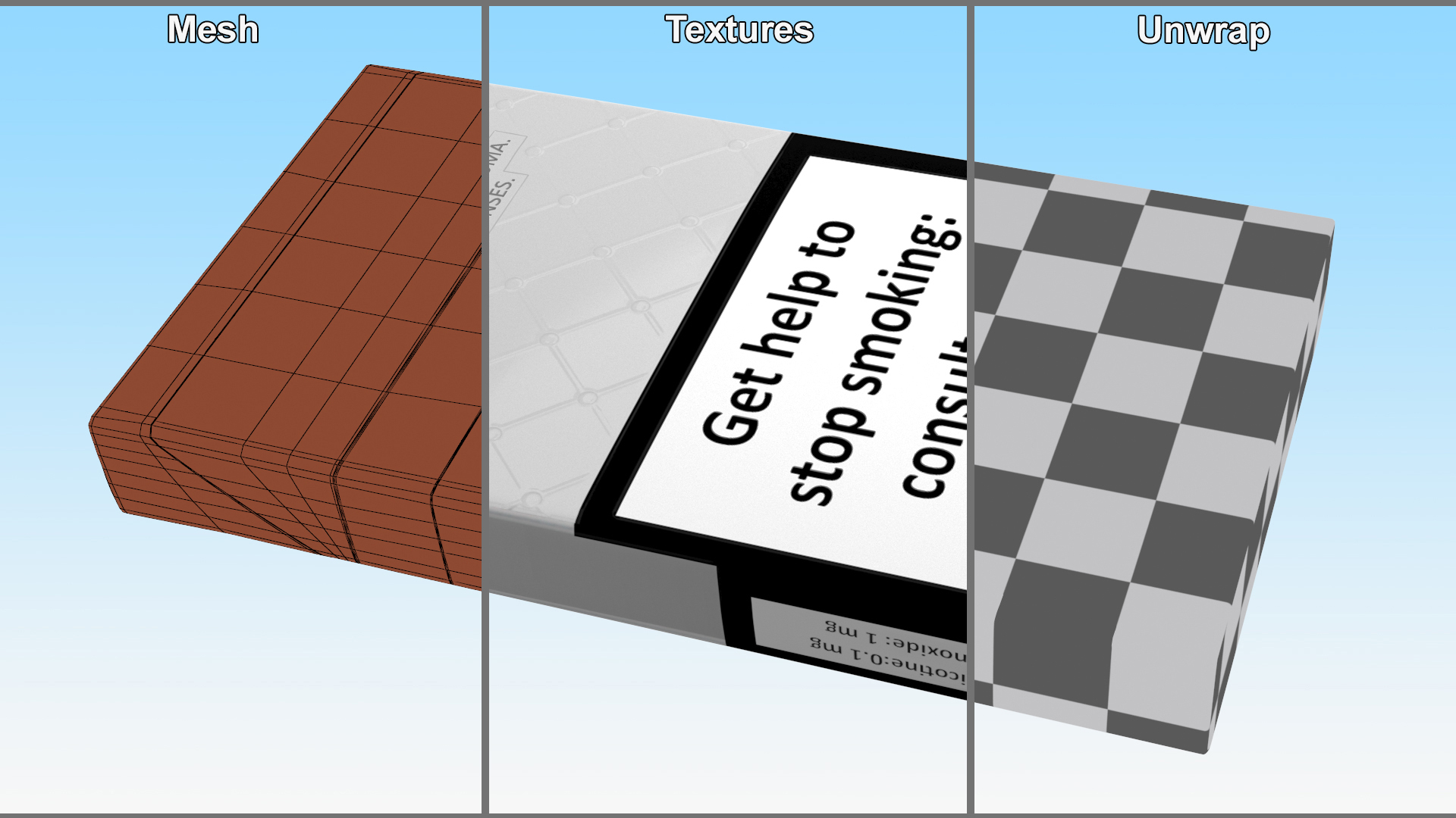 Pack of Cigarettes Davidoff White Super Slim 3D model