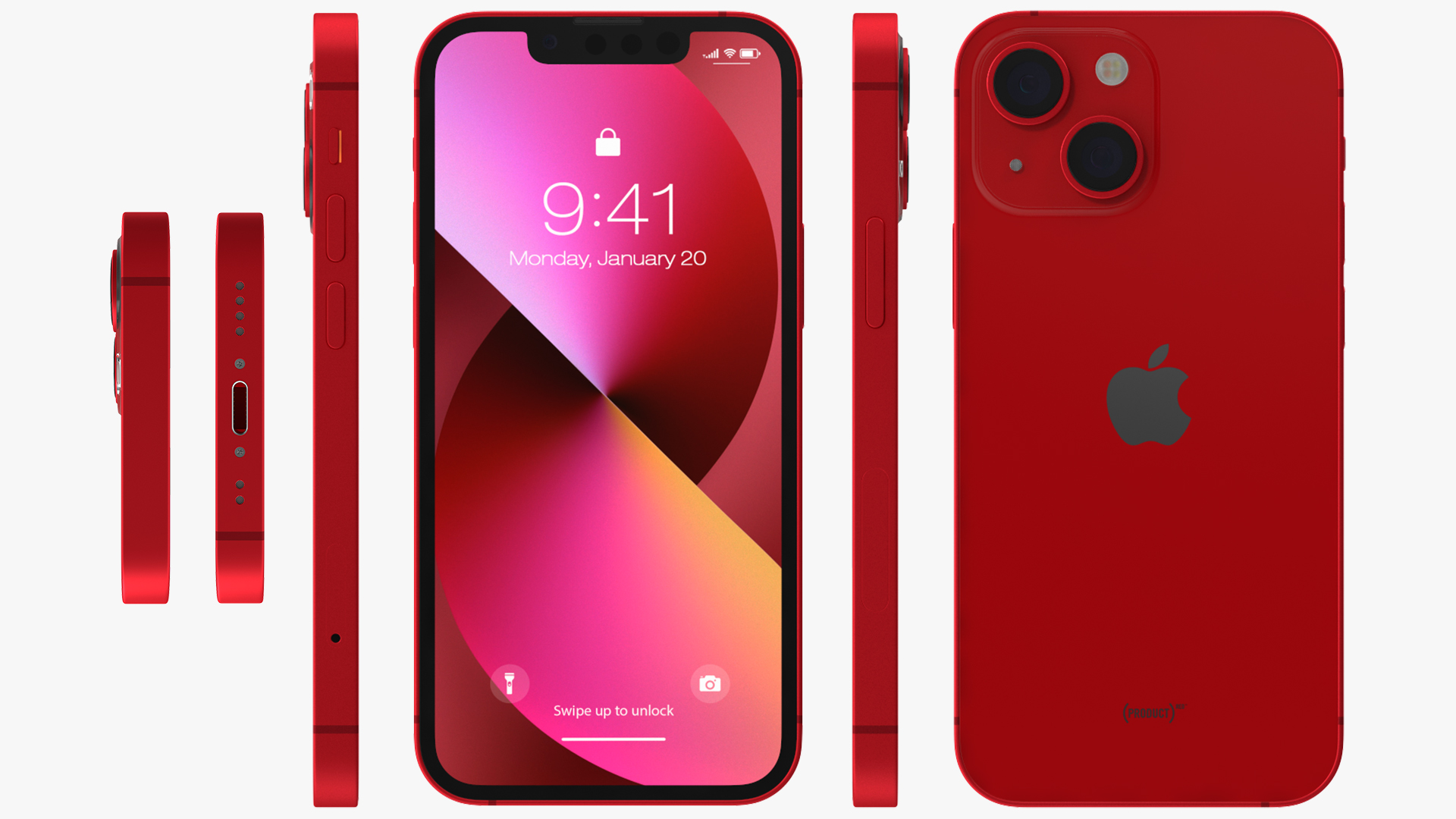 Apple iPhone 13 Mini Red 3D model