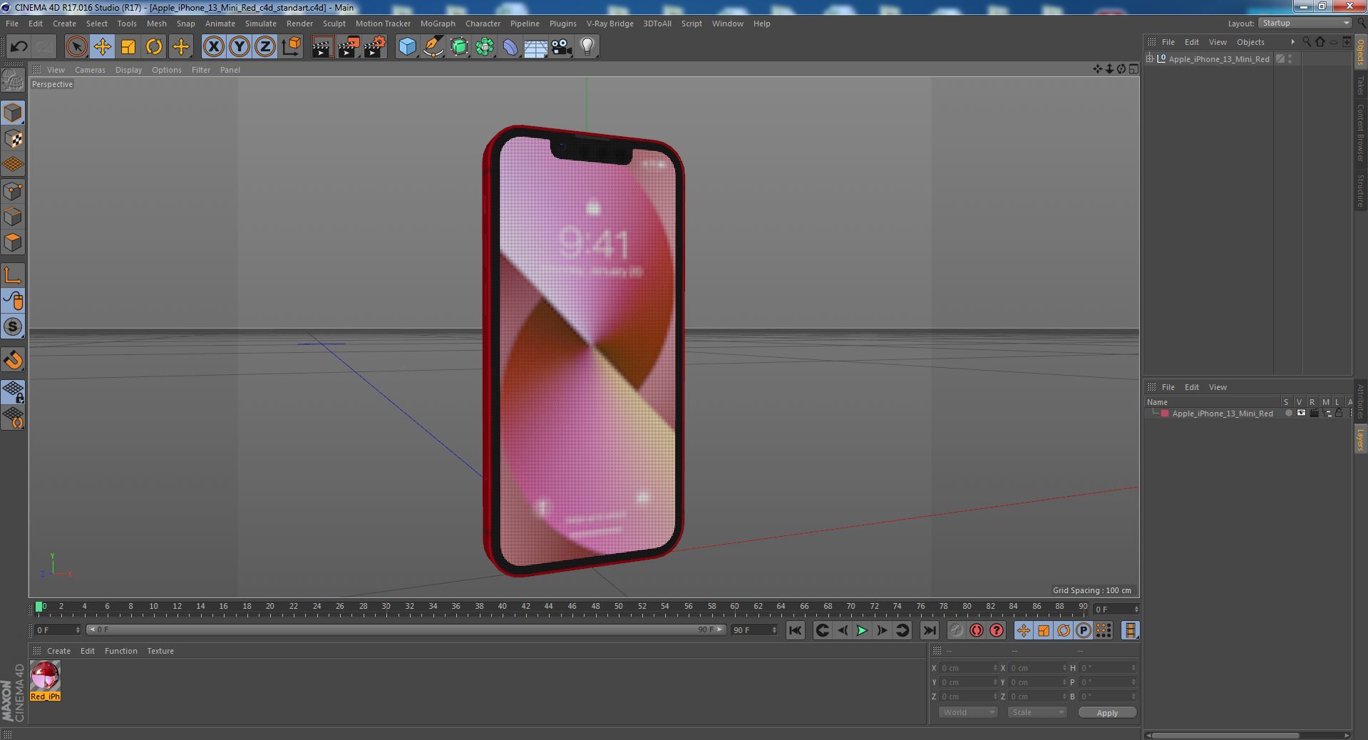 Apple iPhone 13 Mini Red 3D model