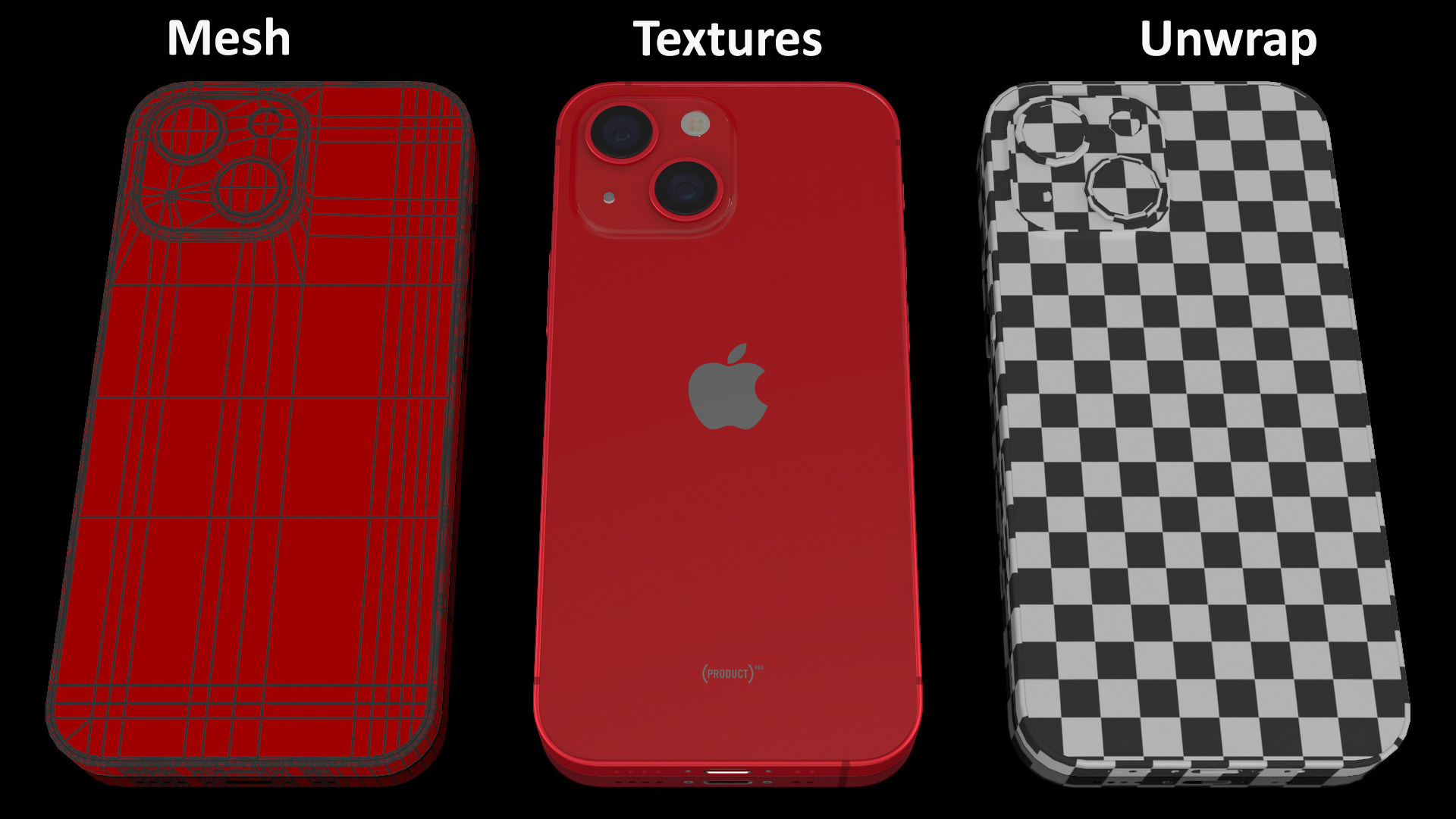 Apple iPhone 13 Mini Red 3D model