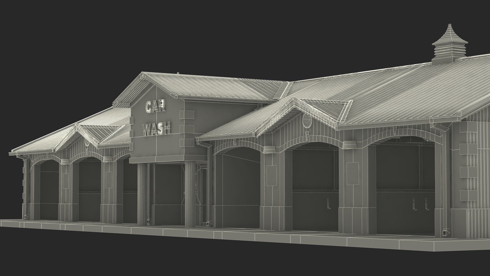 3D model Classic Car Wash Building