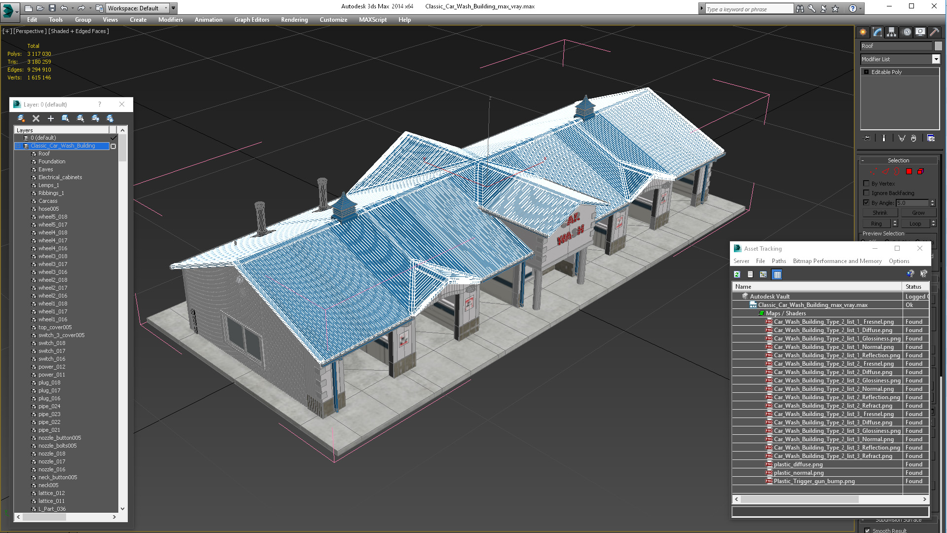 3D model Classic Car Wash Building
