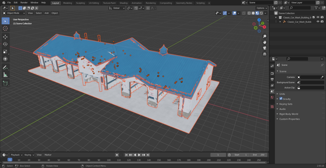 3D model Classic Car Wash Building