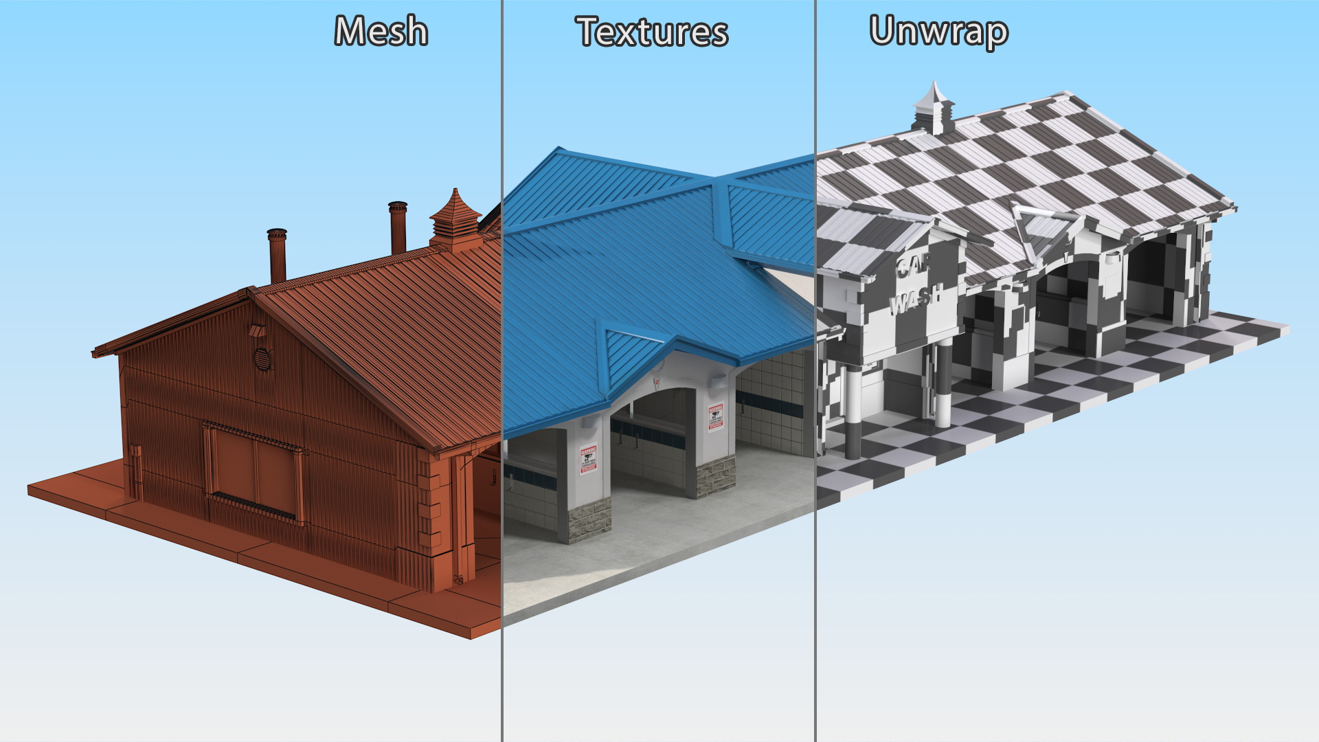 3D model Classic Car Wash Building