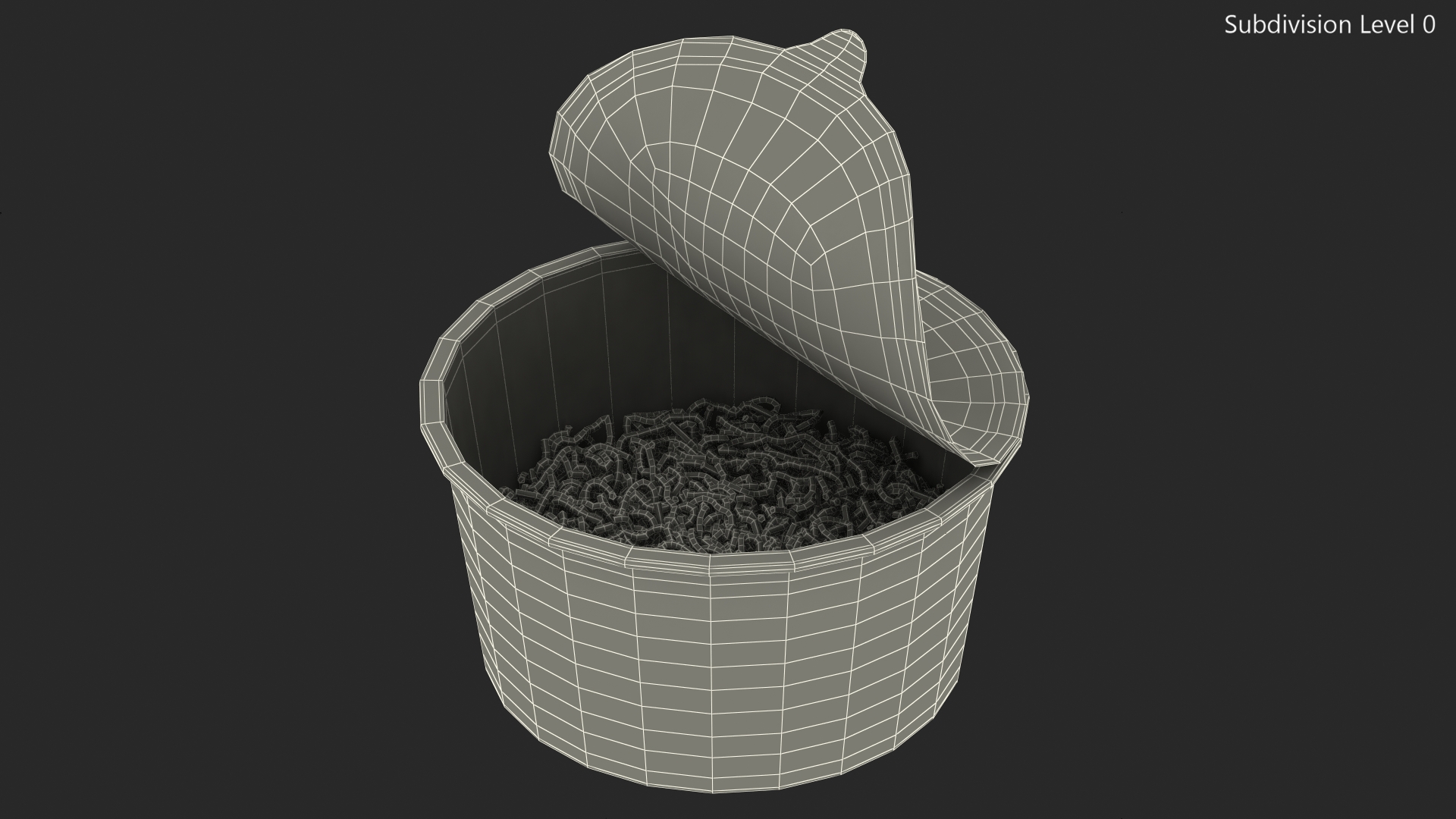 3D model Instant Noodles Open Bowl