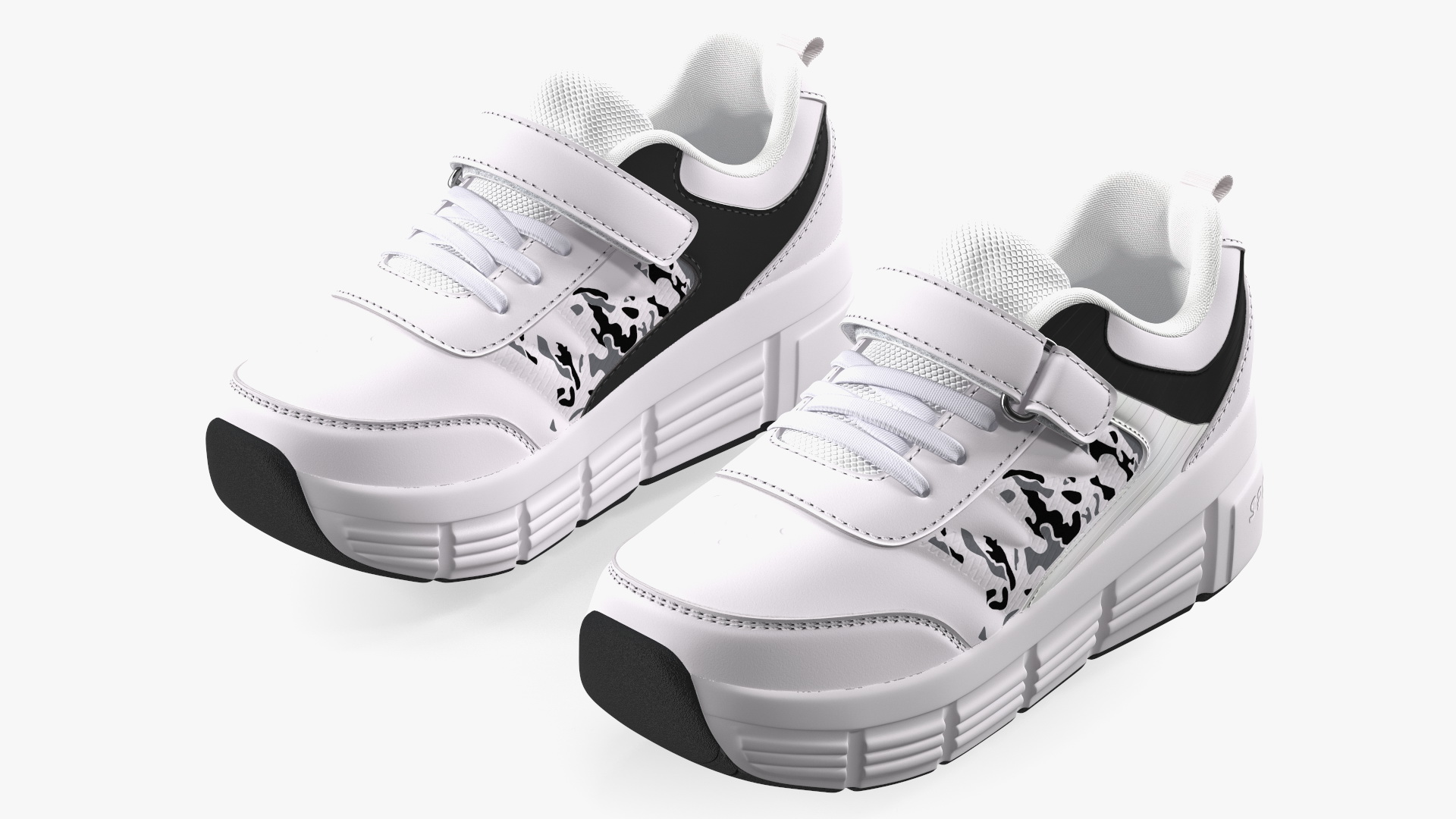 3D Roller Shoes White model