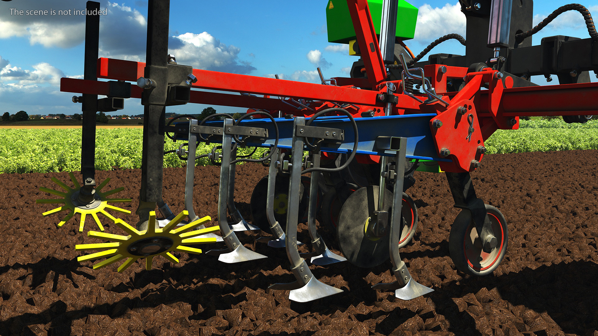 Dusty Autonomous Farm Robot Rigged 3D model