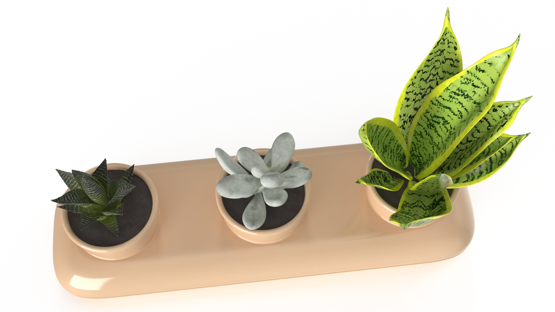 3D Ceramic Trio Pot Sagaform Beige